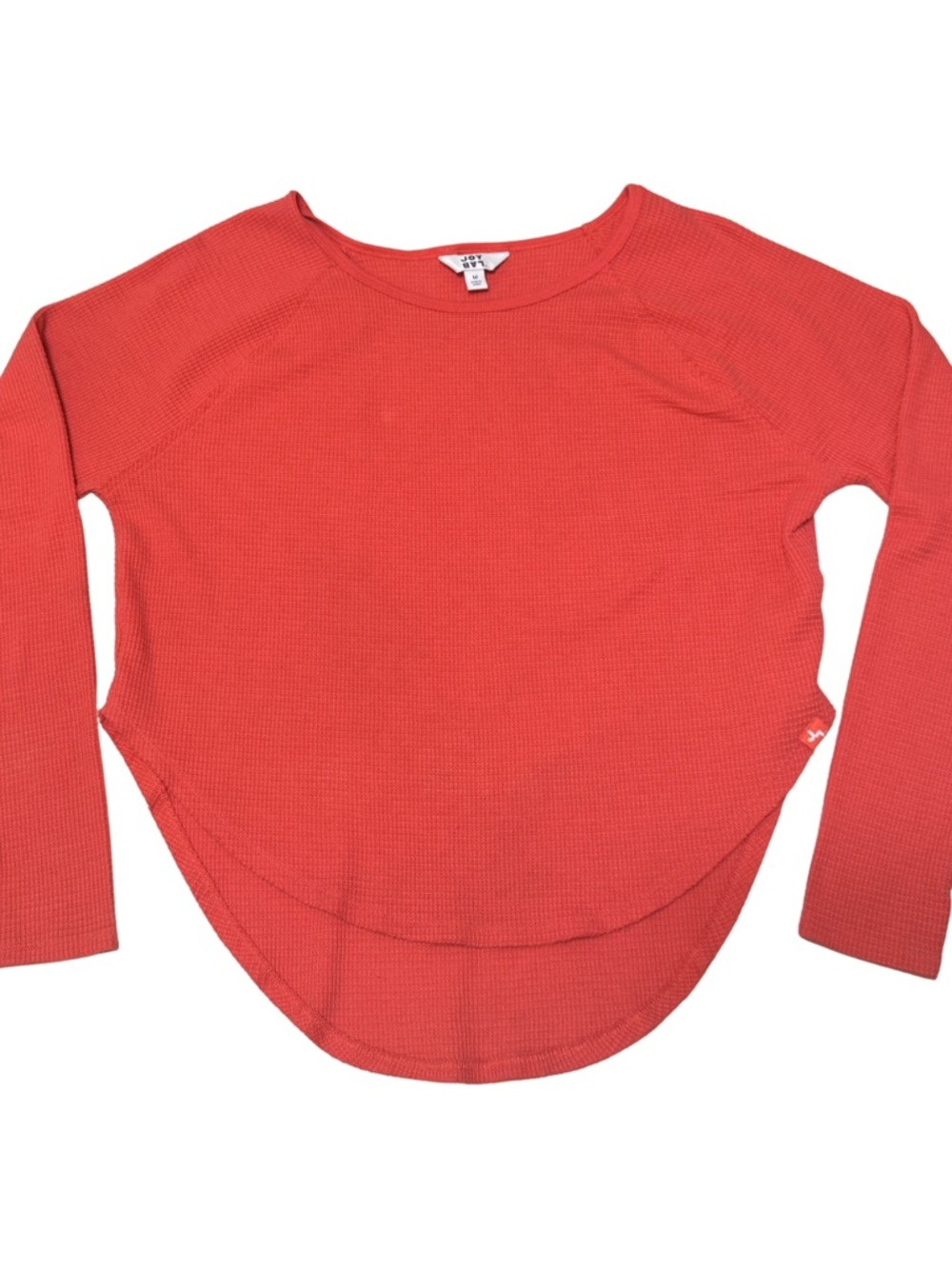 JoyLab Coral Waffle-Knit Long Sleeve Top